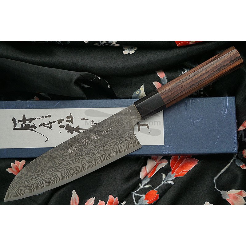 Santoku Japanese kitchen knife Shiro Kamo SG2 G7503 16.5cm for sale