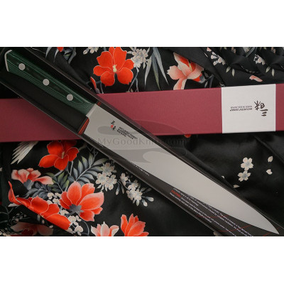 Sujihiki Japanese kitchen knife Mcusta Forest HBG-6011M 27cm - 1