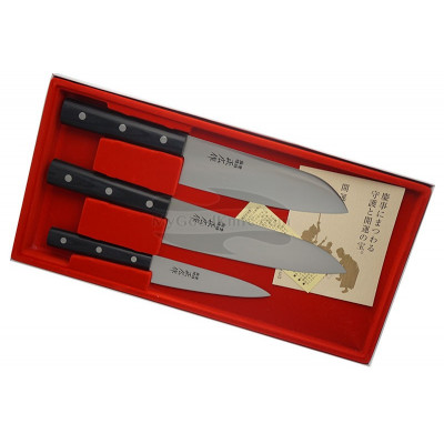 Kitchen knife set Masahiro 3 knives of LLS Series 11 531 for sale