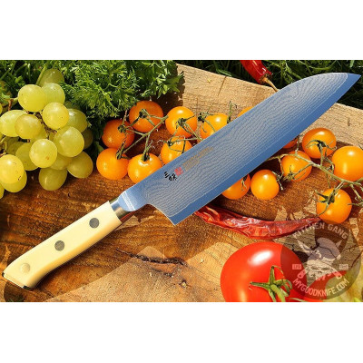 Santoku Japanese kitchen knife Mcusta Classic Damascus HKC-3003D 18cm - 1