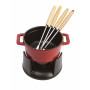 Staub Round Mini Fondue set, cherry 1400406 - 2