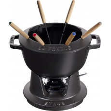 Staub Round Fondue set 20 cm, black 40511-972-0 - 1