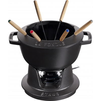 Staub Round Fondue set 20 cm, black 40511-972-0 - 1
