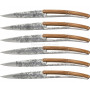 Steak knife Deejo Set of 6 Tattoo Blossom, olive 2AB010 11cm - 1