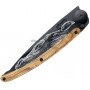 Folding knife Deejo Tattoo Black Warmblood 1GB140 9.5cm - 2