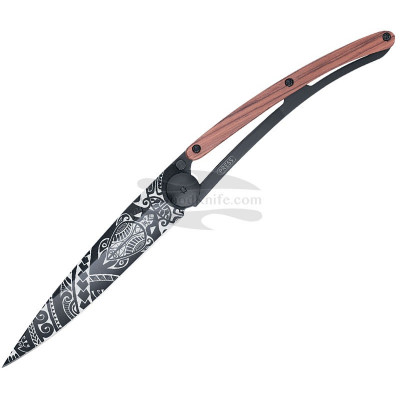 Folding knife Deejo Tattoo Black Polynesian 1GB139 9.5cm - 1