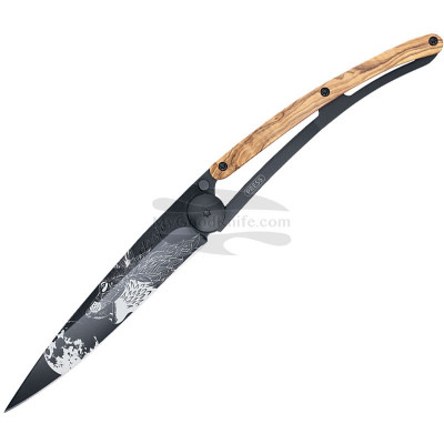Folding knife Deejo Tattoo Black Howling 1GB135 9.5cm - 1