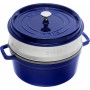 Staub Round Cocotte with steamer 26 cm, Dark blue  40510-604-0 - 1