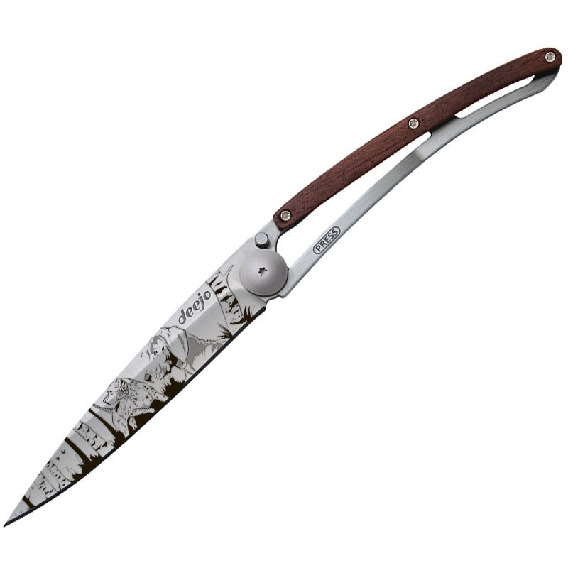Folding knife Deejo Tattoo Hunting day 1CB037 9.5cm for sale | MyGoodKnife