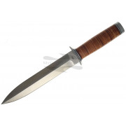 Magnum 02LG141 Fahrtenmesser Classic Dagger – Klingenlänge 21 Cm, Leder-Griff, 440A Stahl