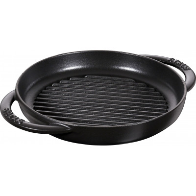 Pan Staub Cast Iron Grill round 22 cm, Black  40511-520-0 - 1
