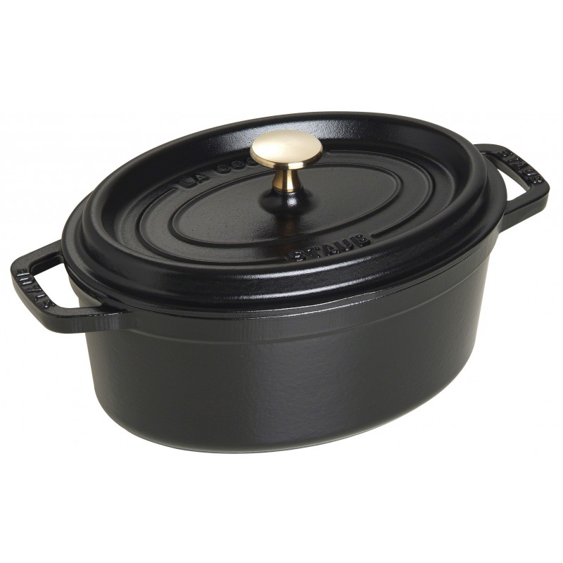 Staub Oval Baking Dish with Lid 23 Black