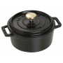 Staub Round Cocotte 12 cm, Black  40509-471-0 - 1