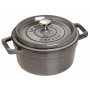 Staub Round Cocotte 22 cm, Graphite grey 40509-307-0 - 1