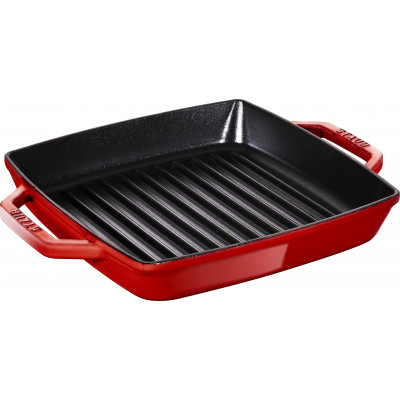 Sartén Staub Cast Iron Grill pan square 23 cm, Cherry  40511-730-0 - 1