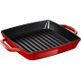 Staub Valurauta Grillipannu neliömäinen 23 cm Kirsikka 40511-730-0 - 1