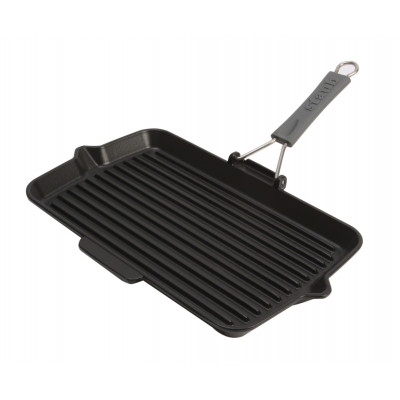 Pan Staub Cast Iron Grill rectangular 34 cm, Black  40509-343-0 - 1