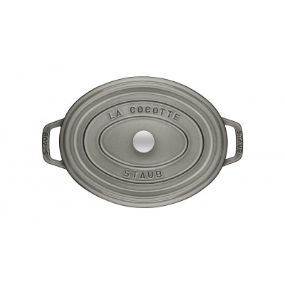 Staub Oval Baking Dish with Lid 23 Graphite Grey