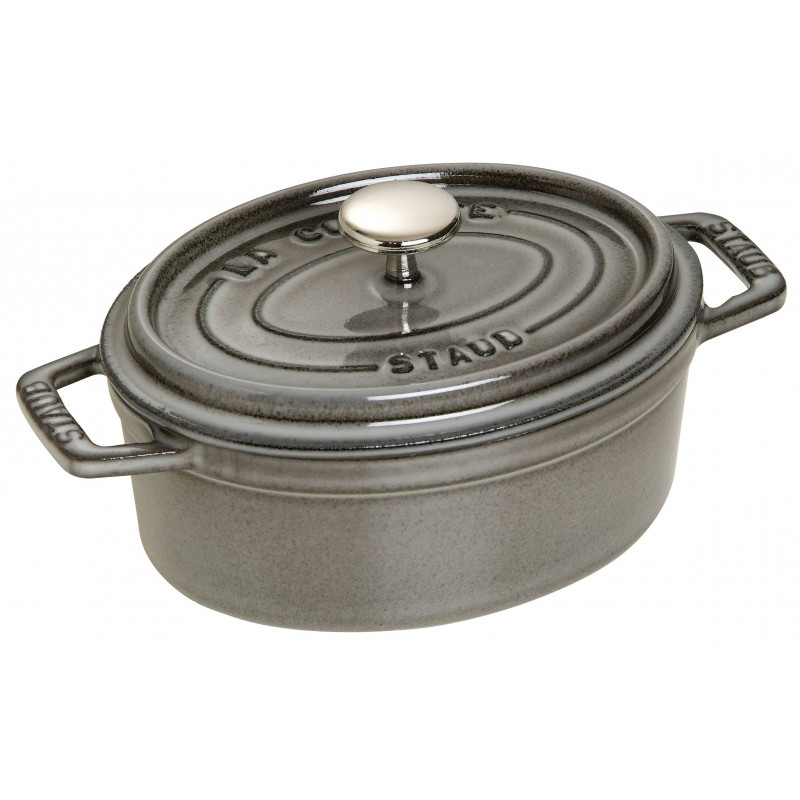 Staub Oval Cocotte 17 cm, Graphite grey 40509-481-0 for sale