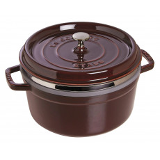 Staub Round Cocotte with steamer 26 cm, Grenadine red  40510-600-0 - 1