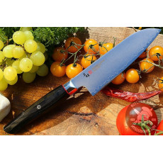 Японский кухонный нож Сантоку Mcusta Zanmai Revolution SPG2 ZRB-1215G 15см