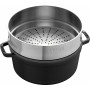 Staub Round Cocotte with steamer 26 cm, Black  40510-606-0 - 2