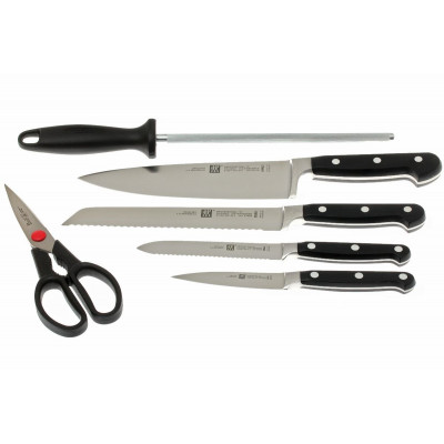 Zwilling J. A. Henckels - PRO Knife Set with Knife Block, 7 Pieces