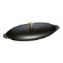 Baking dish Staub Fish pan with lid oval 31 cm, Black  40509-400-0 - 1