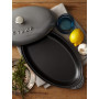 Baking dish Staub Fish pan with lid oval 31 cm, Black  40509-400-0 - 2