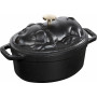 Staub Oval Cocotte Piggy 17 cm, Black 40500-171-0 - 1