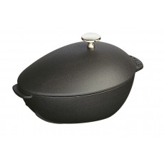 Staub Oval Mussel pot 25 cm, Black  40509-494-0 - 1