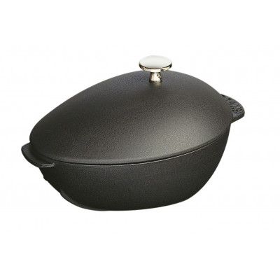 Staub Mussel pot Горшок овальный, 25 см Черный  40509-494-0 - 1