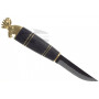 Finnish knife Korpikannel Hirvenpääpuukko, black khpm 9.5cm - 2