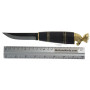 Finnish knife Korpikannel Hirvenpääpuukko, black khpm 9.5cm - 4