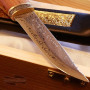 Finnish knife Marttiini Bronze Bird Damascus in gift box 557012W 10cm - 4