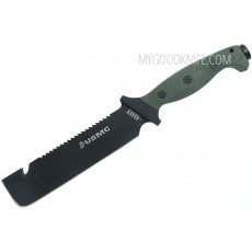 Selviytymisveitsi USMC Jarhead Fixed Blade, vihreä 805319617501 17cm
