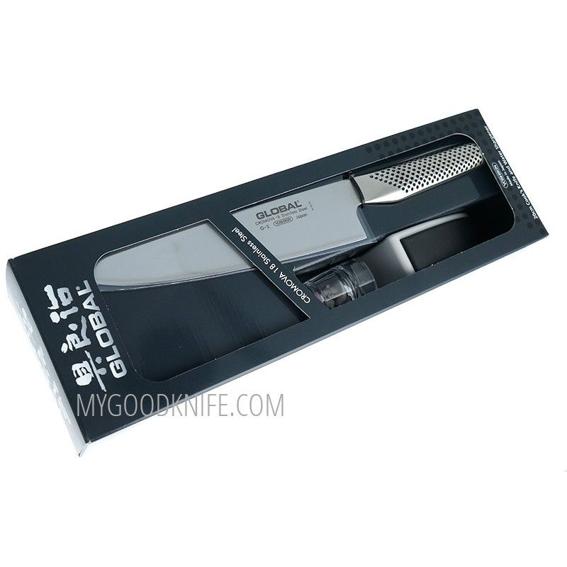 Global G-2220GB Global 2 Piece Knife and Sharpener Set