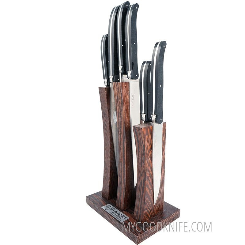 Kitchen knife set Laguiole en Aubrac In block COL99KITPP for sale