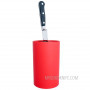Knife stand Zeller Round Block, red (without knives) 4003368249186 10cm - 3