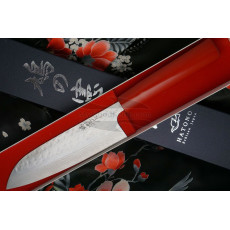 Японский кухонный нож Сантоку Kenshiro Hatono Red lacquer HRS 16.5см