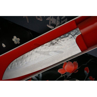 Cuchillo Japones Santoku Kenshiro Hatono VG10 Damascus, Japanese lacquer  KH-A 17cm – Comprar online