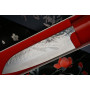 Santoku Japanese kitchen knife Kenshiro Hatono Red  lacquer HRS 16.5cm - 2