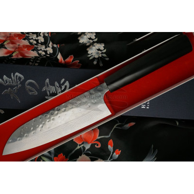 Японский кухонный нож Сантоку Kenshiro Hatono Black lacquer HBS 16.5см - 1