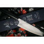 Santoku Japanese kitchen knife Kenshiro Hatono Black lacquer HBS 16.5cm - 3