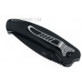 Serrated folding knife United Cutlery Nova Skull A/O Linerlock combo edge, black  UC2690S 8.9cm - 4