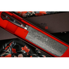 Nakiri Japanisches Messer Yoshimi Kato VG-10 Nickel Damascus D-613 16.5cm