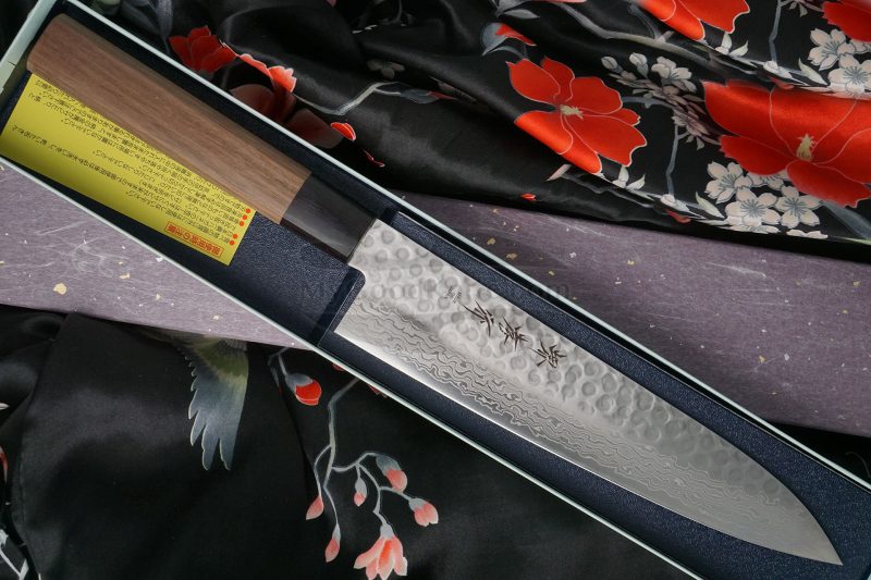 Gyuto Japanese Kitchen Knife Sakai Takayuki Aogami Damascus 07435